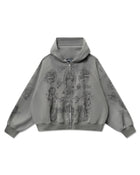 Righteous Mother of Mercy Zip Up Hoodie Dark Grey