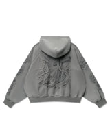 Righteous Mother of Mercy Zip Up Hoodie Dark Grey