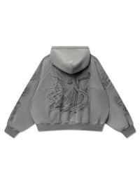 Righteous Mother of Mercy Zip Up Hoodie Dark Grey