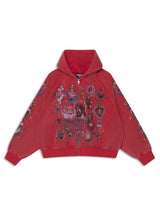 Righteous Risen King Zip Up Hoodie Red