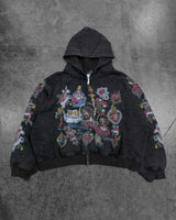 Righteous Risen King Zip Up Hoodie Black