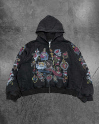 Righteous Risen King Zip Up Hoodie Black