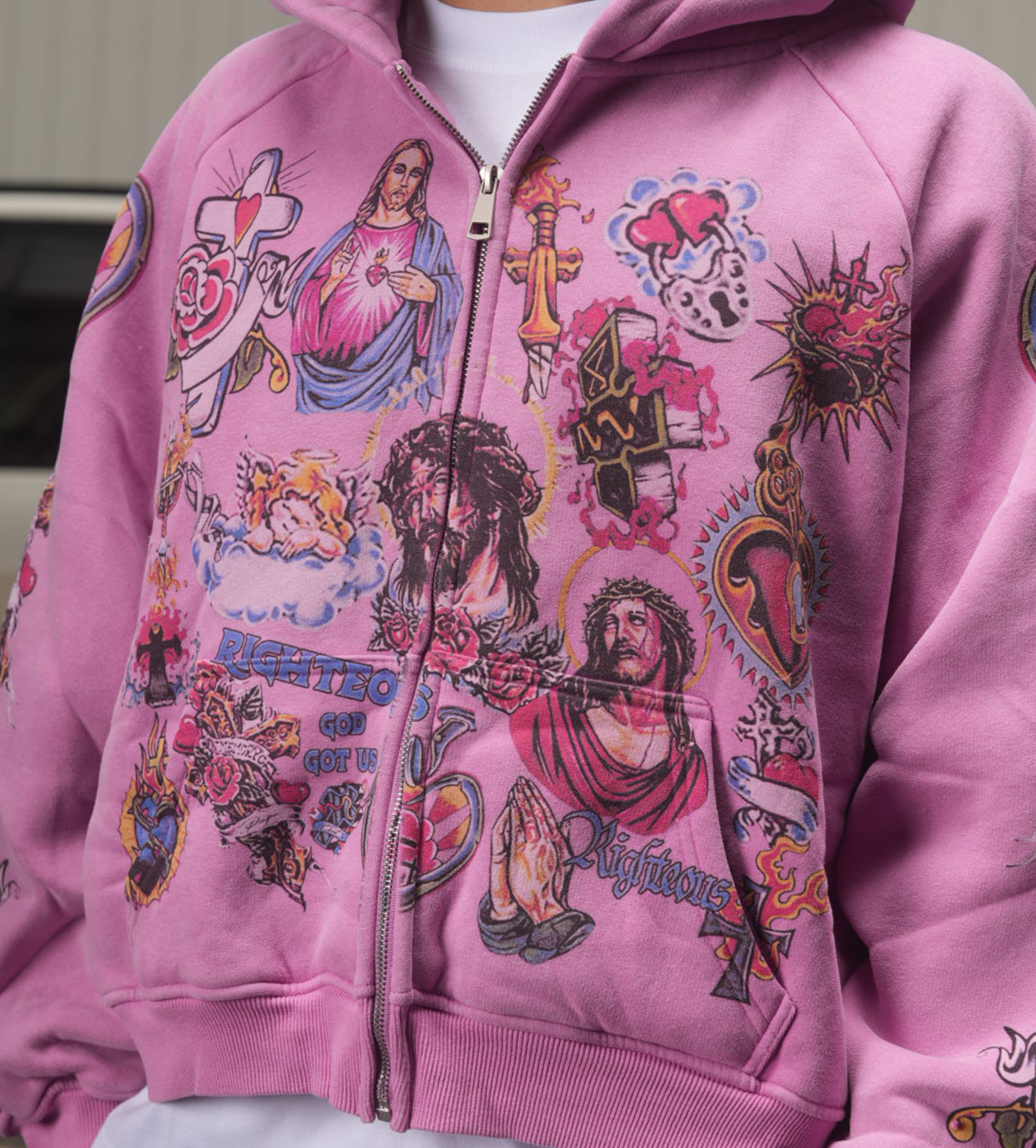 Righteous Risen King Zip Up Hoodie Purple – Restock AR