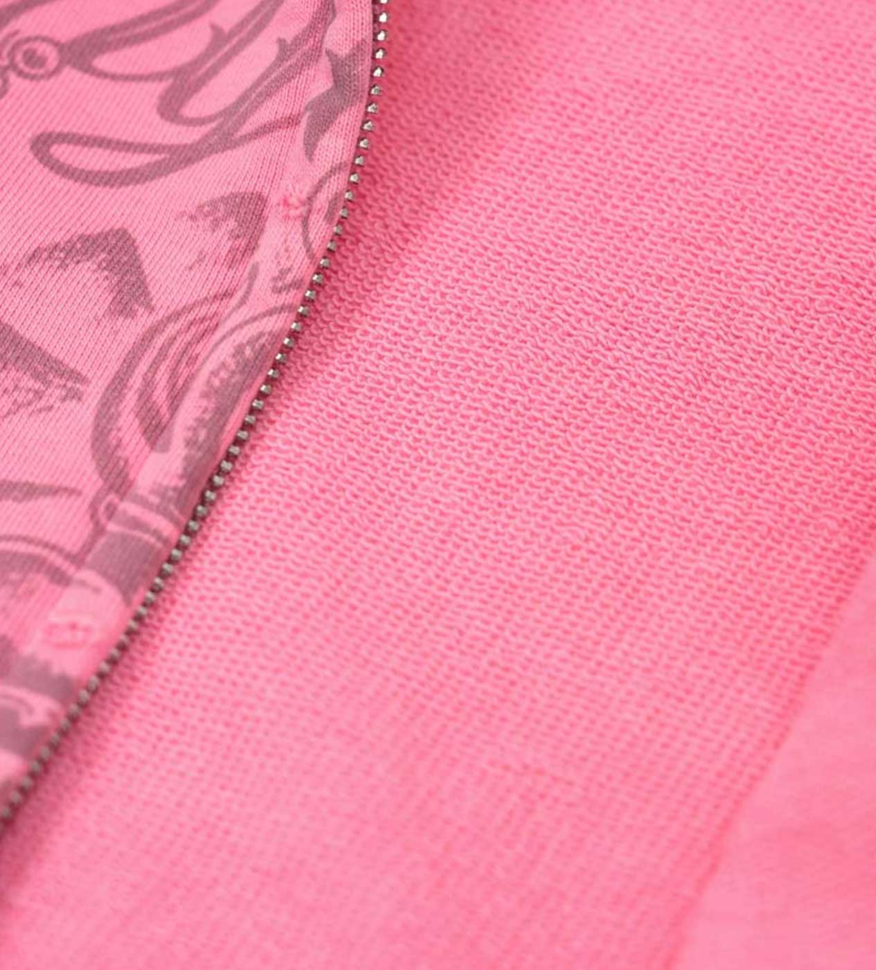 Righteous Tattoo Zip Up Hoodie Pink