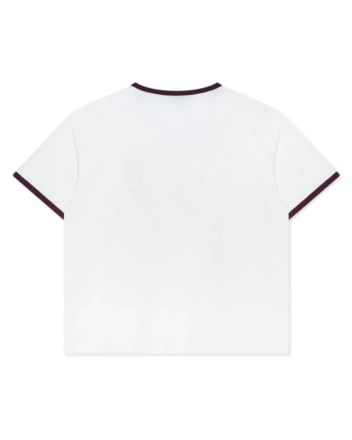 Righteous The Truth Ringer Tee white, plain back with dark ringer trim, back view