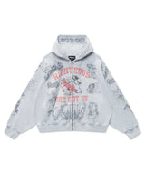 Righteous University Zip Up Grey