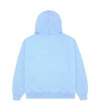 Product Image Of Sp5der Hoodie Light Blue Back View