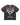 Saint Vanity 1998 Tee black, faded black tee with a white stick-figure character graphic and red Saint Vanity 1998 lettering, front view