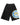 Saint Vanity Bruin Long Shorts black, long shorts with a blue and yellow Saint Vanity 1930 bear crest on one leg, front view