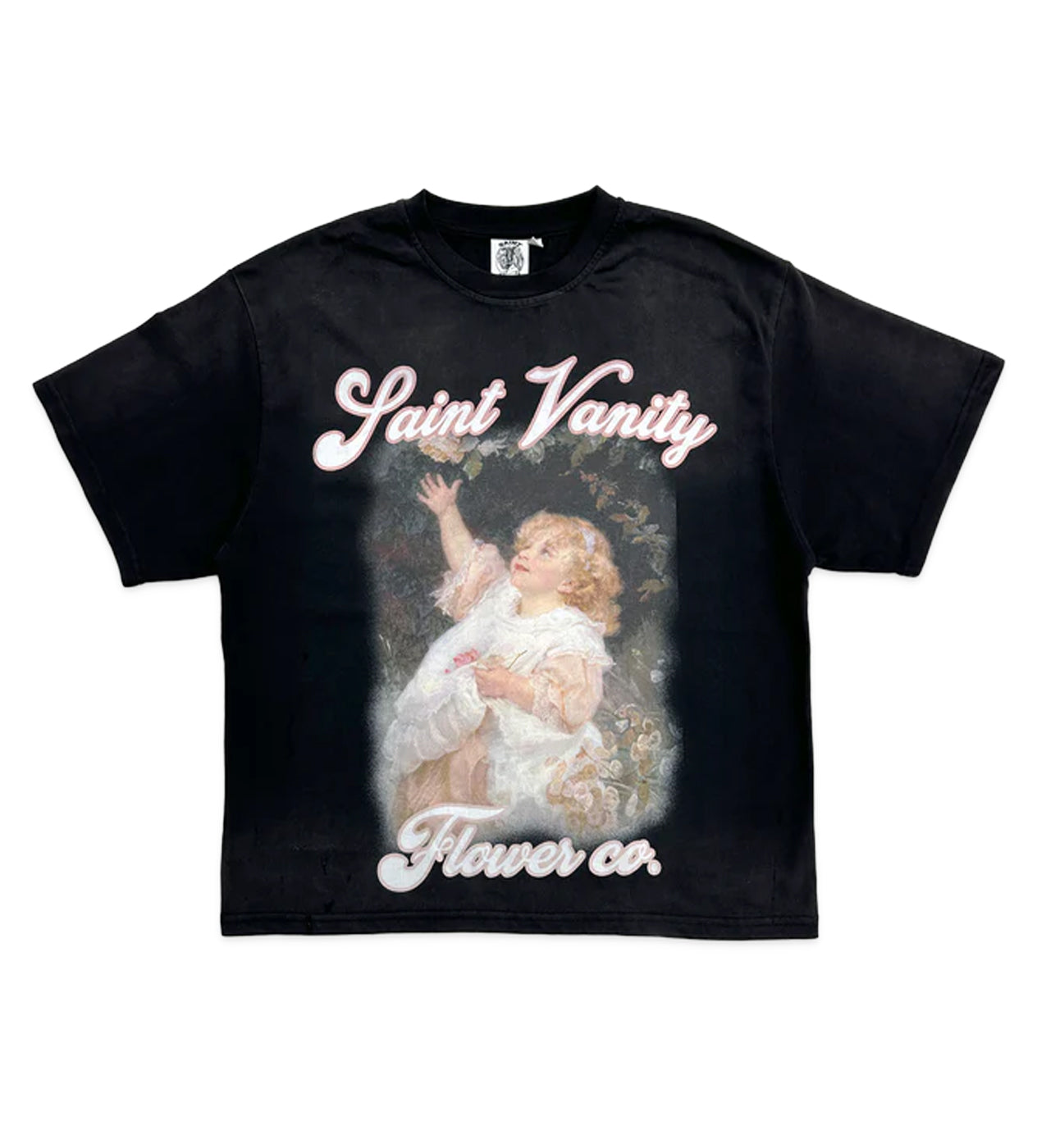 Saint Vanity Flower Girl Tee Black