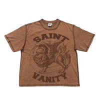 Saint Vanity Griffin Tee Brown front view