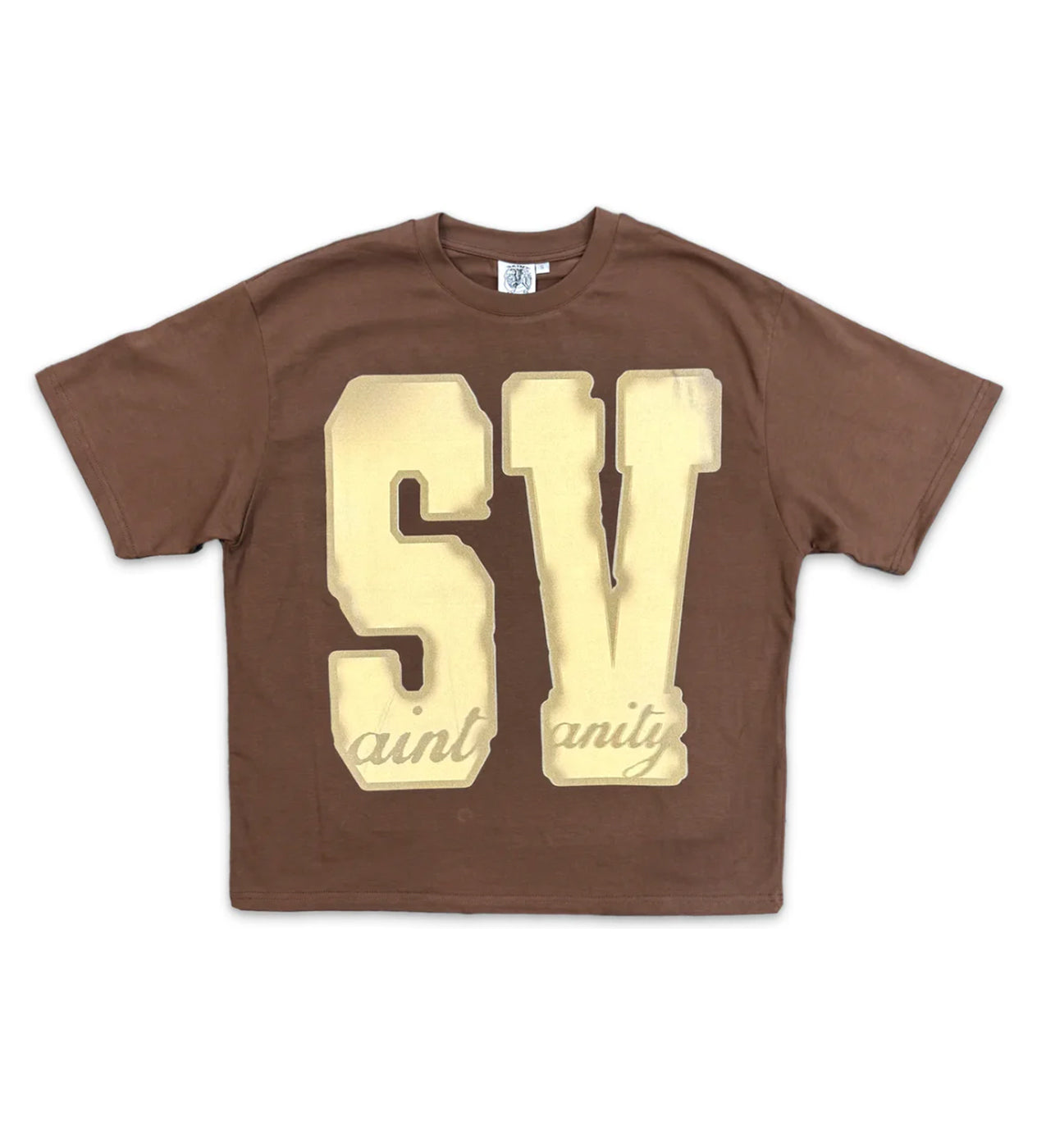 Saint Vanity Logo Tee Brown
