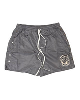 Saint Vanity Nylon Button Shorts Shadow Grey