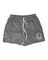 Saint Vanity Nylon Button Shorts Shadow Grey