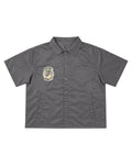 Saint Vanity Nylon Button Up Tee Shadow Grey