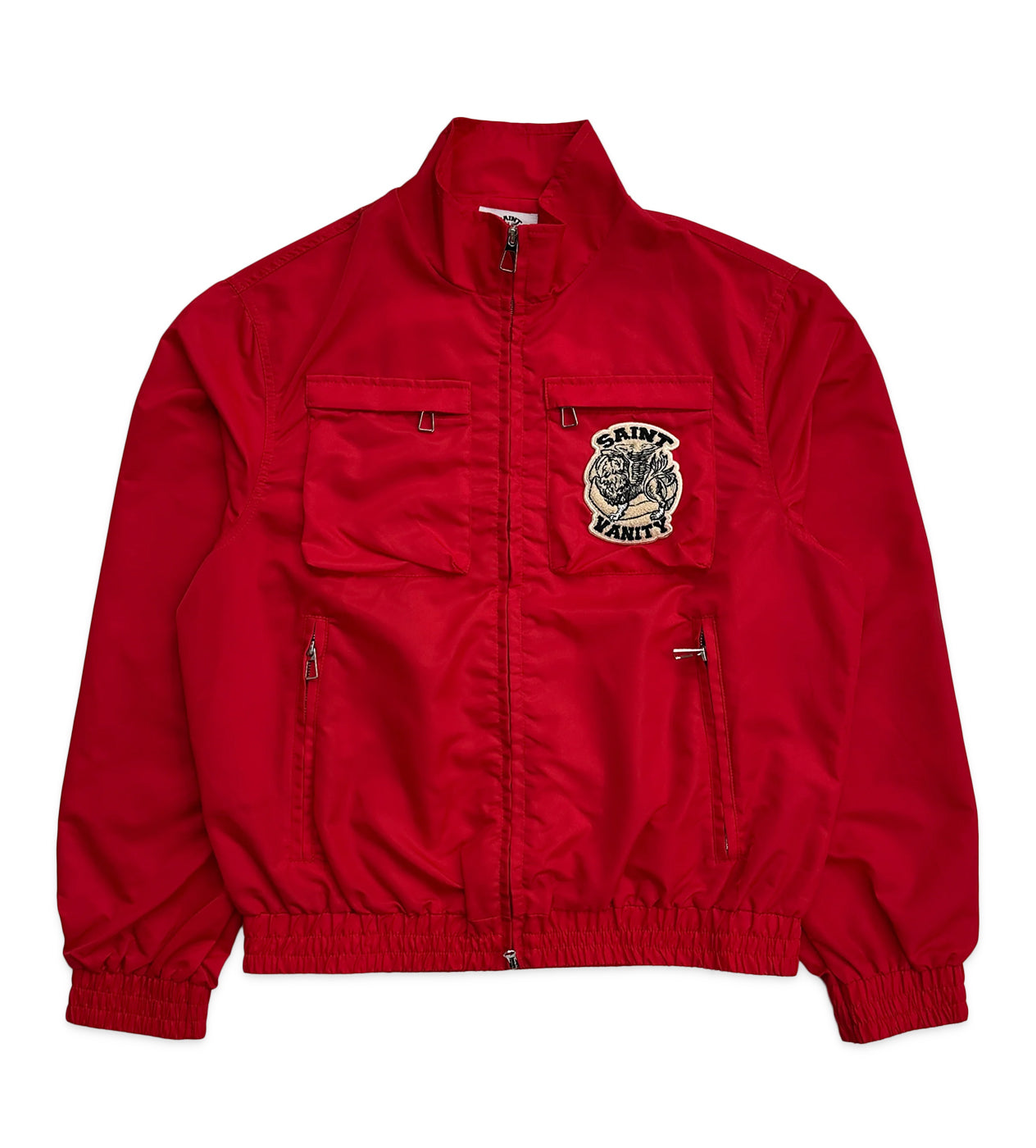 Saint Vanity Nylon Cargo Jacket Red