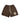 Saint Vanity Nylon Logo Button Shorts Brown front