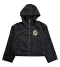 Saint Vanity Nylon Long Sleeve Zip Up Hoodie Black