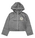 Saint Vanity Nylon Long Sleeve Zip Up Hoodie Grey