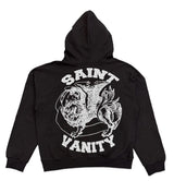 Saint Vanity Oreo VVS Rhinestone Zip Up Hoodie Black