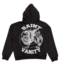 Saint Vanity Oreo VVS Rhinestone Zip Up Hoodie Black
