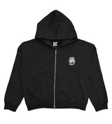 Saint Vanity Oreo VVS Rhinestone Zip Up Hoodie Black