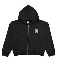 Saint Vanity Oreo VVS Rhinestone Zip Up Hoodie Black