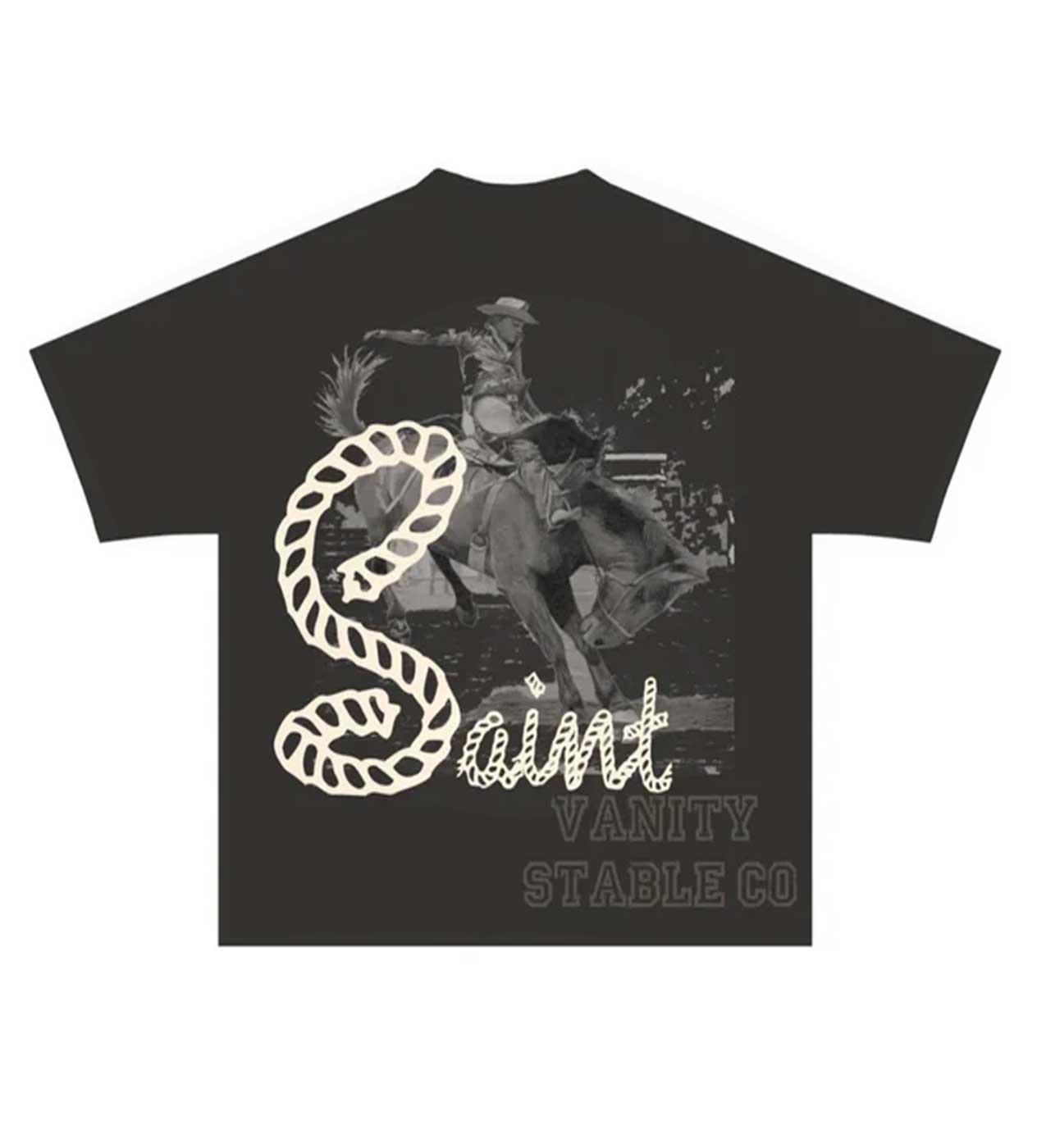 Saint Vanity Stable Tee Faded Black front view