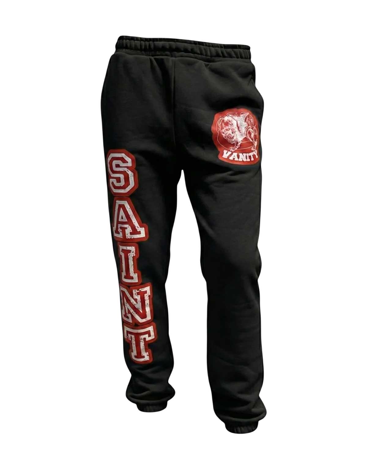 Saint Vanity Varsity Sweatpants Black/Red