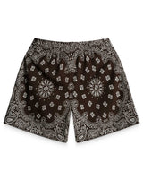 Bravest Studios Screen Printed Paisley Two Tone Shorts Brown