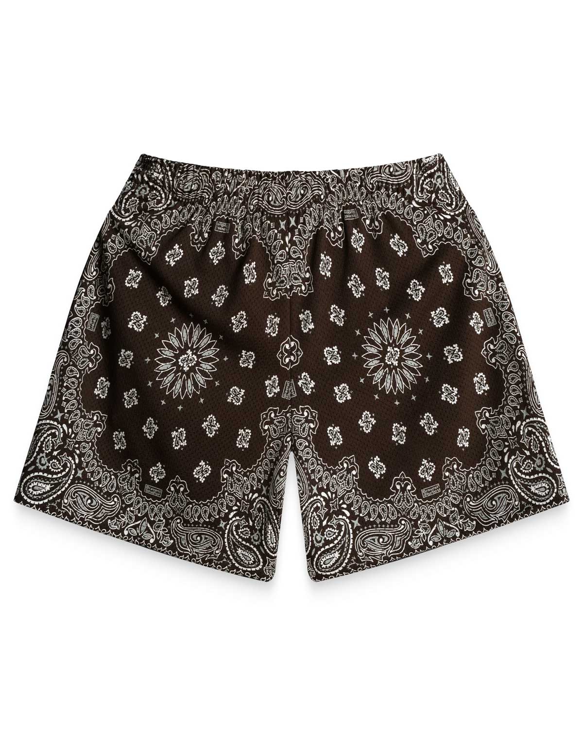 Bravest Studios Screen Printed Paisley Two Tone Shorts Brown