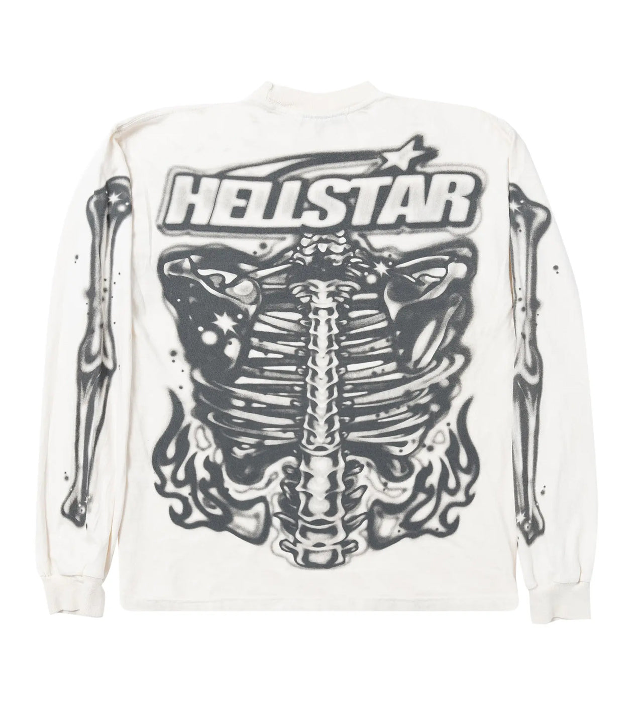 Hellstar Airbrush Bones L/S Tee White