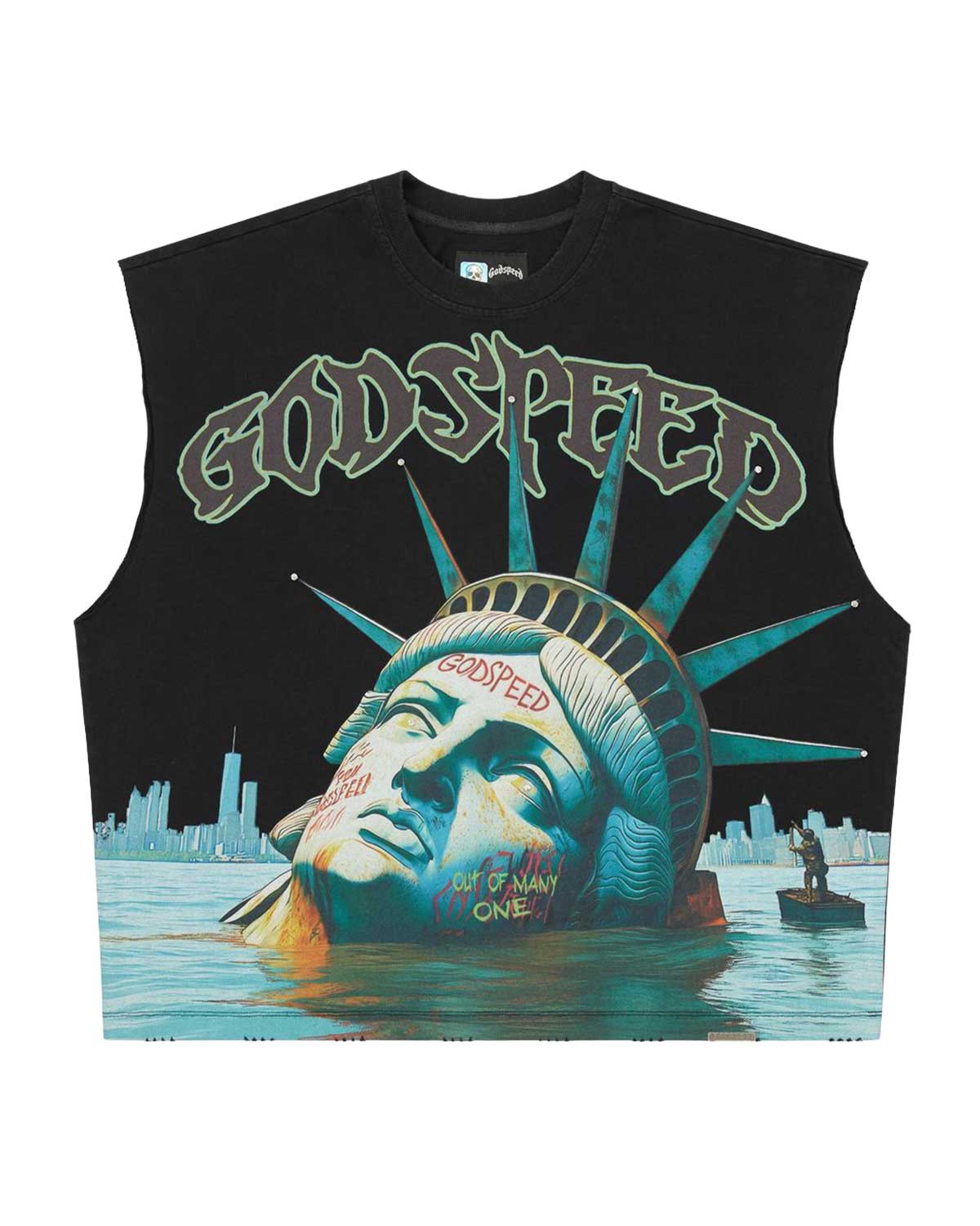 Godspeed Sunken Liberty Sleeveless Tee Black