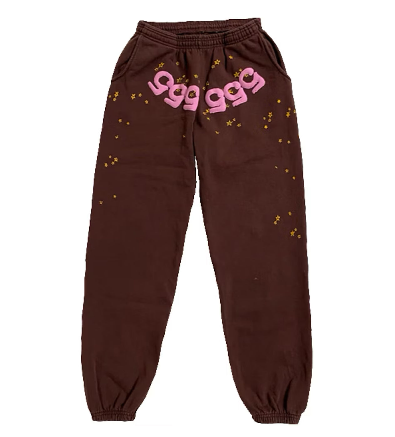 Sp5der 555 Angel Number Sweatpants Brown