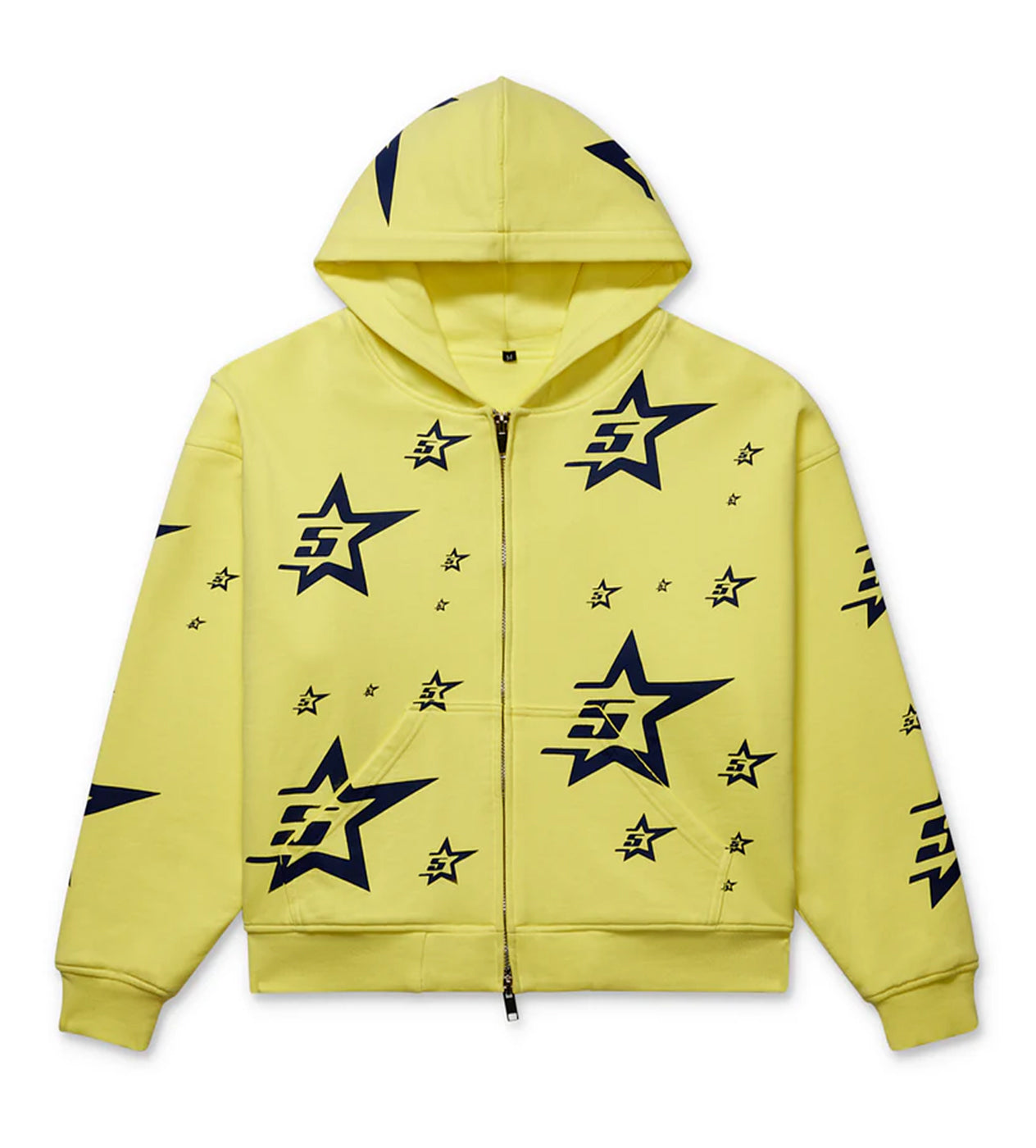 Sp5der 5star Double Layer Zip-Up Hoodie Yellow