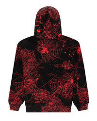 Sp5der AOP V2 Zip Up Hoodie Black