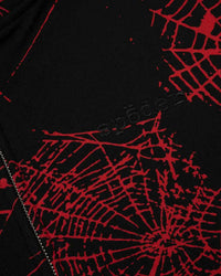 Sp5der AOP V2 Zip Up Hoodie Black