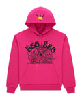 Sp5der Angel Number Hoodie Pink