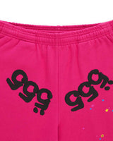 Sp5der Angel Number Sweatpants Pink