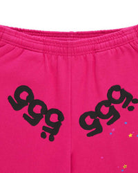 Sp5der Angel Number Sweatpants Pink