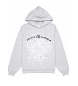 Sp5der Arach NY Phobia Hoodie Ash Grey Front