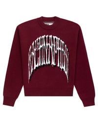 Sp5der Arachnophobia Sweater Burgundy