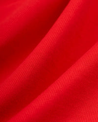 Sp5der Arraignee Tee red, close-up of the red cotton jersey fabric