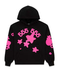 Sp5der Beluga Angel Number Hoodie Black/Pink