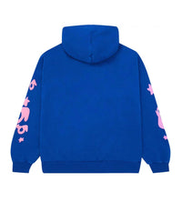 Sp5der Beluga Hoodie Blue/Pink back