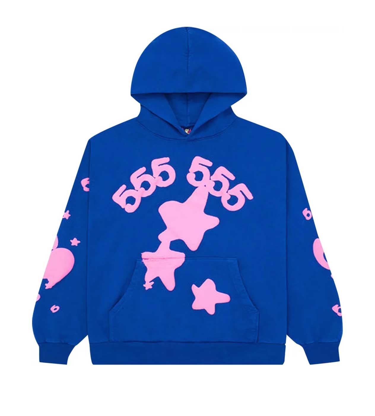 Sp5der Beluga Hoodie Blue/Pink front