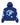 Sp5der Beluga Hoodie navy/blue, navy fleece hoodie with light blue puff Sp5der lettering and stars, front view