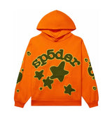 Sp5der Beluga Hoodie Orange/Green Front