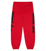 Sp5der Beluga Red Sweatpants back view