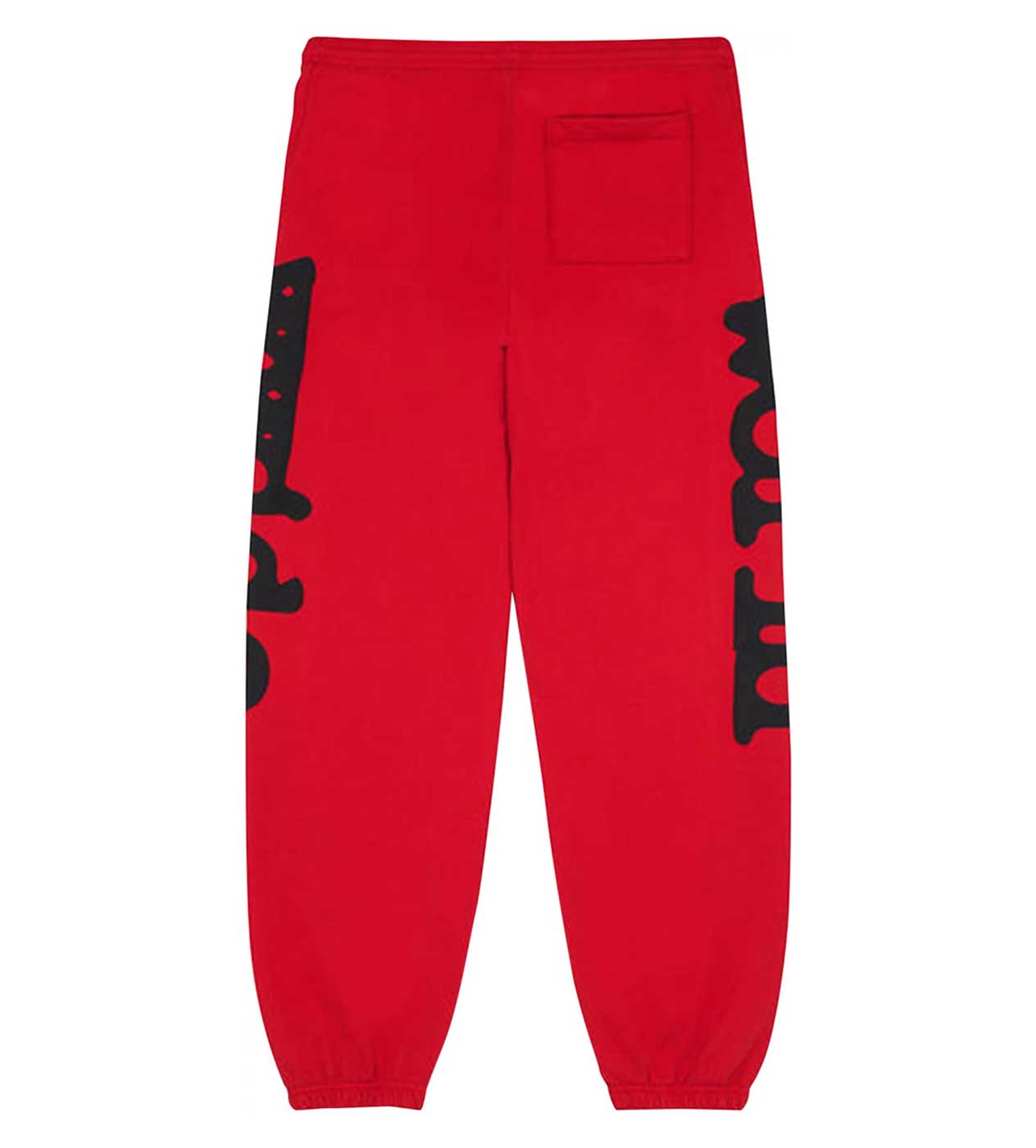 Sp5der Beluga Red Sweatpants back view